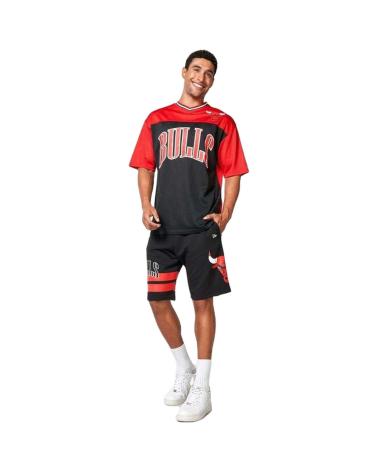 NEW ERA ARCH GRAPHIC BULLS BLACK T-SHIRT NEGRO