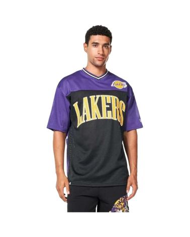 NEW ERA ARCH GRAPHIC LAKERS PURPLE T-SHIRT MORADO