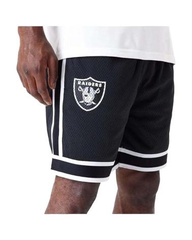 NEW ERA NFL COLOR BLOCK RAIDERS BLACK SHORTS NEGRO