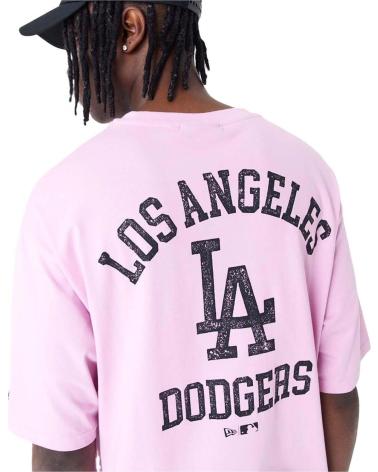 -NEW-ERA-CAMISETA NEW ERA MLB WORDMARK LOS ANGELES DODGERS ROSA-ROSA