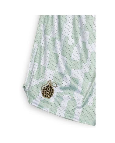 GRIMEY BERMUDAS DEPORTIVAS LUCKY DRAGON BLANCAS Y AZULES BLANCO