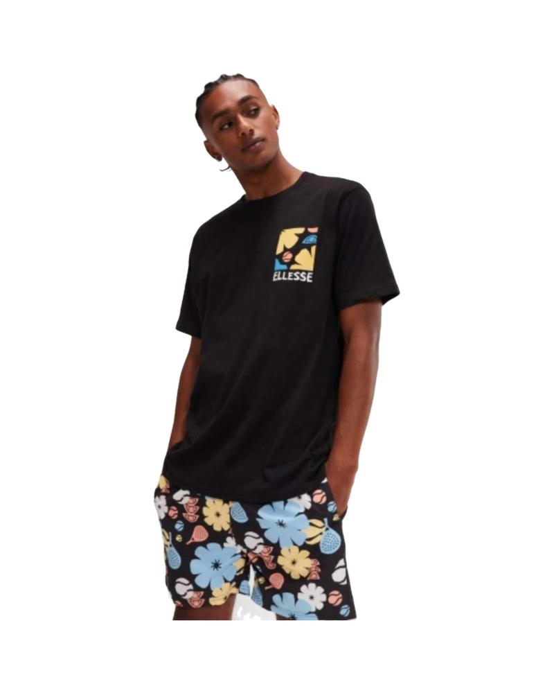 CAMISETA NEGRA ESTAMPADA GRÁFICA ELLESSE IMPRONTA NEGRO