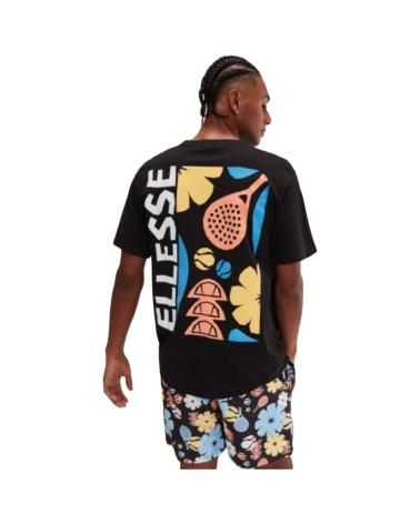CAMISETA NEGRA ESTAMPADA GRÁFICA ELLESSE IMPRONTA NEGRO