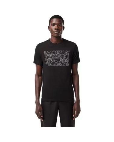 LACOSTE T-SHIRT NOIR POUR HOMME NEGRO