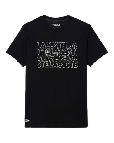 LACOSTE T-SHIRT NOIR POUR HOMME NEGRO