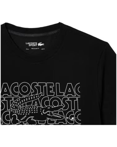LACOSTE T-SHIRT NOIR POUR HOMME NEGRO