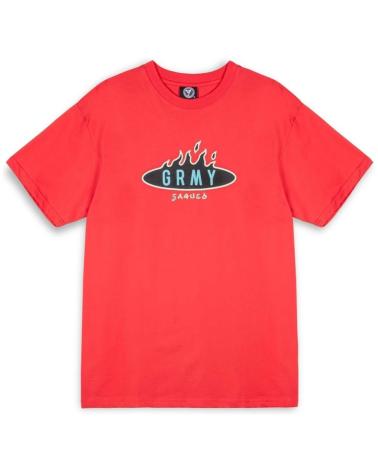 GRIMEY T-SHIRT REGULAR ROSSA CON LOGO FRONTALE ROJO