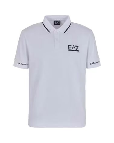 EMPORIO ARMANI POLO À MANCHES COURTES POUR HOMME BLANC BLANCO