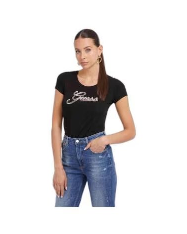 GUESS CAMISETA GLOSSY LOGO NEGRO