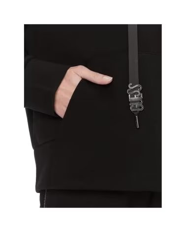 GUESS SUDADERA SWEATSHIRT CON CAPUCHA NEGRO