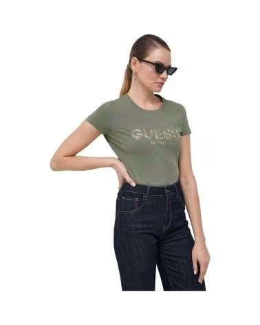 GUESS MAGLIETTA BOLD LOGO TEE VERDE DA DONNA