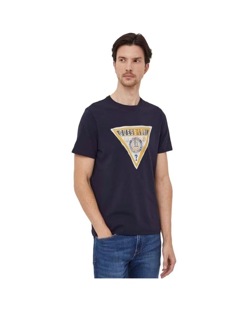 GUESS CAMISETA TRIANGLE PRINT HOMBRE NEGRO