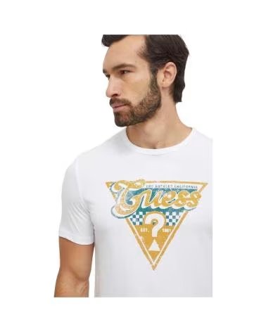 GUESS T-SHIRT TRIANGLE PARA HOMEM BRANCA BLANCO