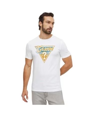 GUESS T-SHIRT TRIANGLE PARA HOMEM BRANCA BLANCO
