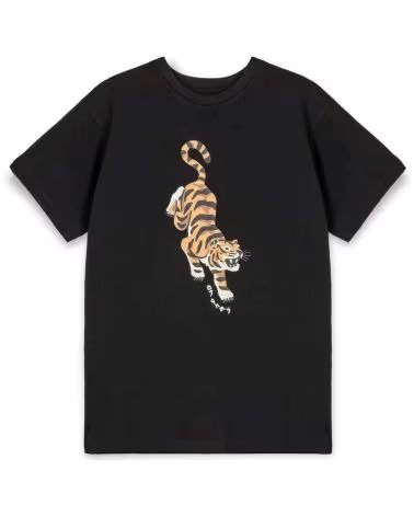 GRIMEY T-SHIRT VENI VIDI VICI TIGRE HOMME NEGRO