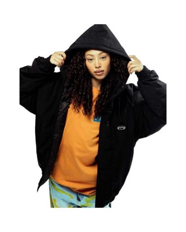 GRIMEY CHAQUETA NEGRA CON CAPUCHA NEGRO