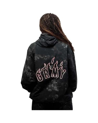CHAQUETA DEPORTIVA GRIMEY TRACK JACKET NEGRA CON CAPUCHA NEGRO