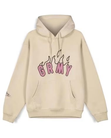 GRIMEY SWEAT-SHIRT VINTAGE HOODE BEIGE POUR HOMME