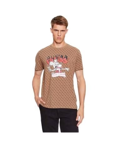 GUESS CAMISETA BANKSY T-SHIRT MARRÓN PARA HOMBRE
