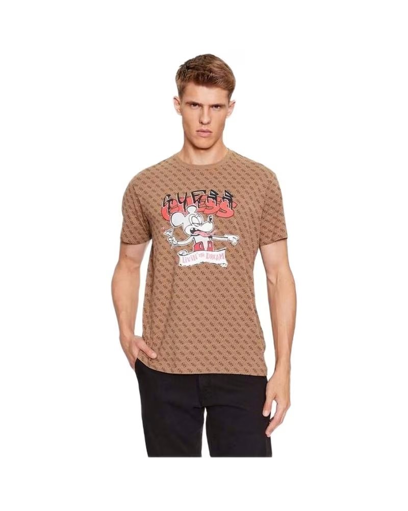 GUESS CAMISETA BANKSY T-SHIRT MARRÓN PARA HOMBRE