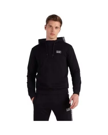 EMPORIO ARMANI HERREN KAPUZENPULLOVER SWEATSHIRT SCHWARZ NEGRO