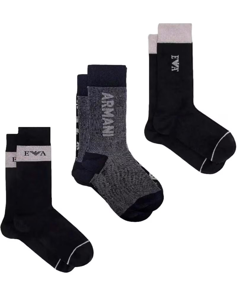 EMPORIO ARMANI CALCETINES SOCKS EN COLOR PARA UNISEX NEGRO