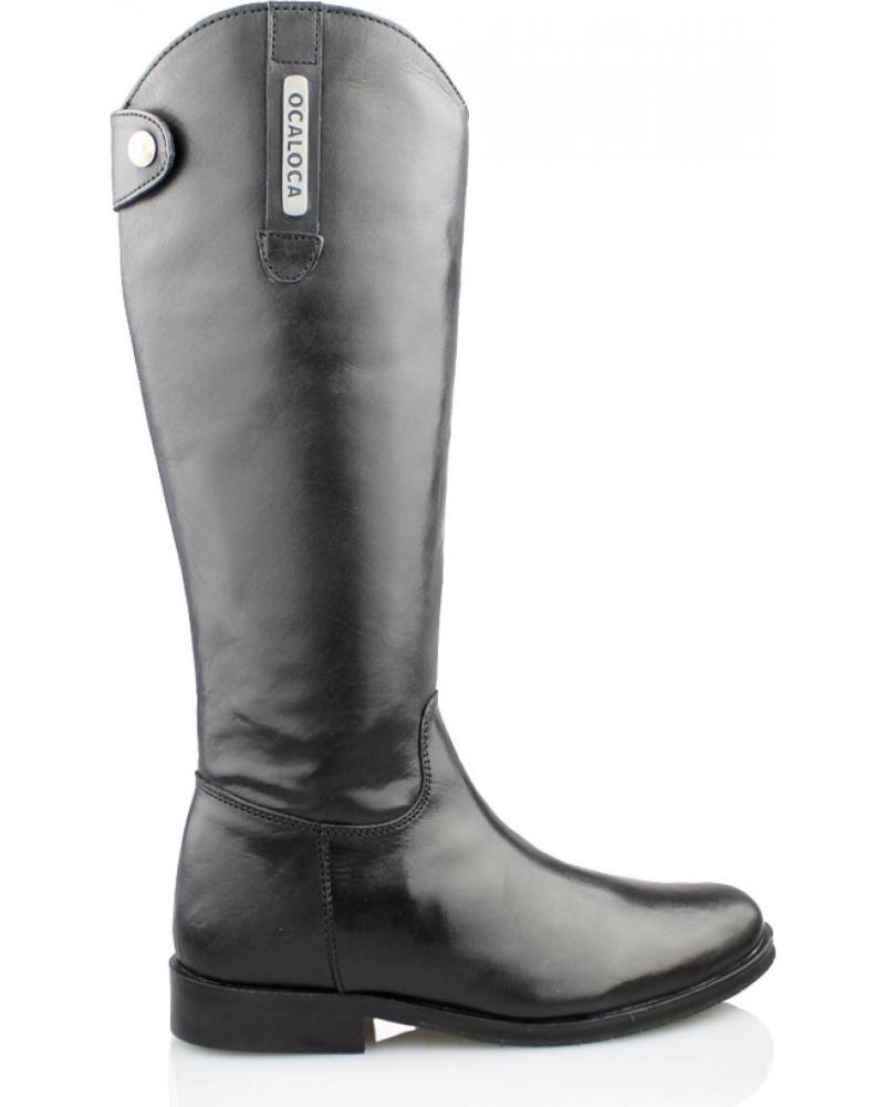 Botas de Niña OCA LOCA SHOES OCA LOCA BOTA CABALLERIZA PIEL NEGRO