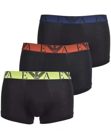 EMPORIO ARMANI LOT DE 3 BOXERS EN COTON NOIR NEGRO