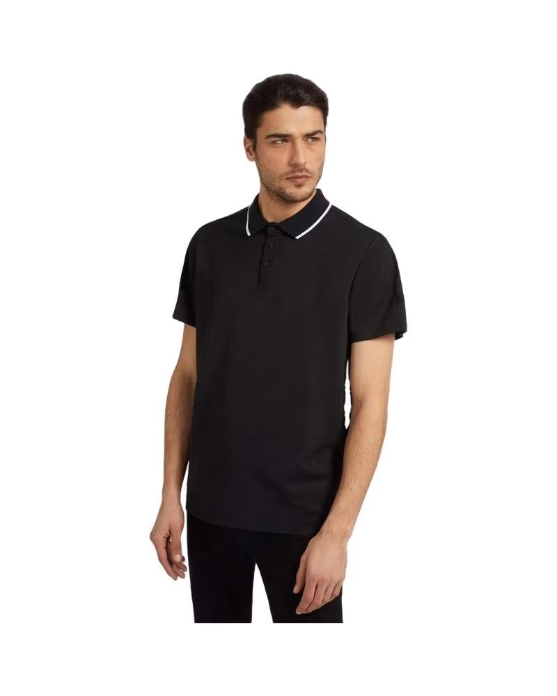 GUESS POLO PAUL PIQUE TAPE NEGRO