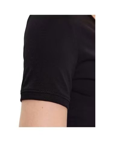 GUESS T-SHIRT MINI TRIANGLE MANCHES COURTES POUR FEMME NEGRO