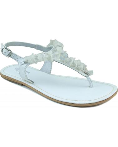 Sandalias de Niña OCA LOCA SHOES OCA LOCA ESCLAVA PIEL NAPA BOLAS BLANCO