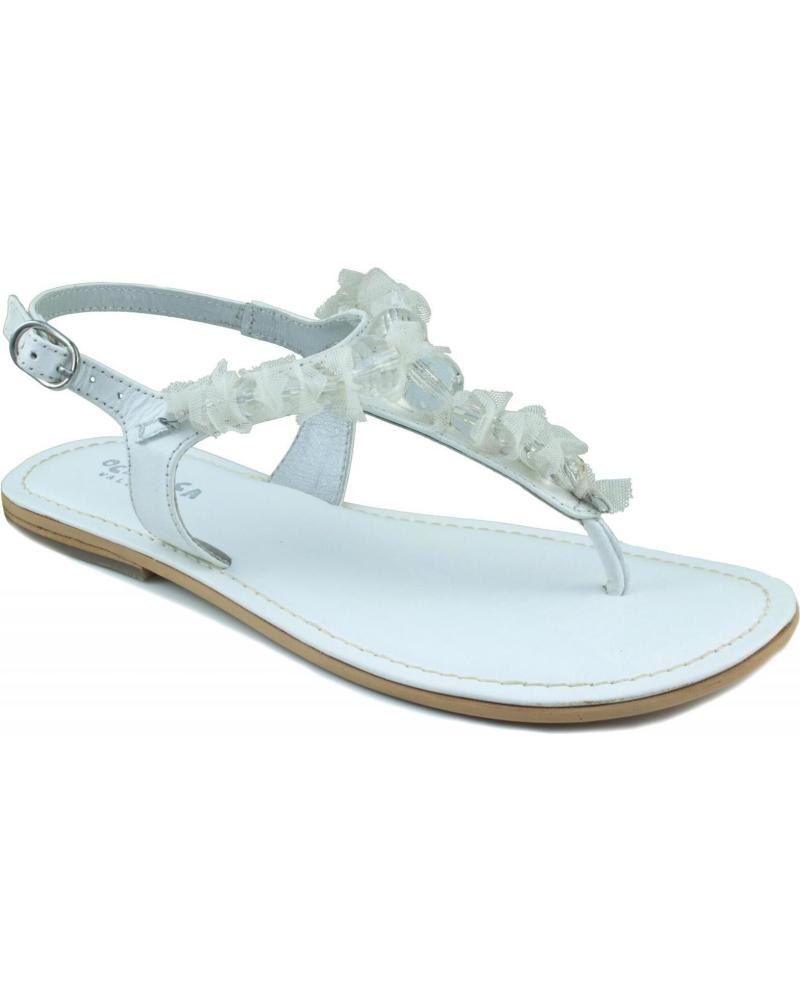 Sandalen für Mädchen OCA LOCA SHOES OCA LOCA ESCLAVA PIEL NAPA BOLAS BLANCO