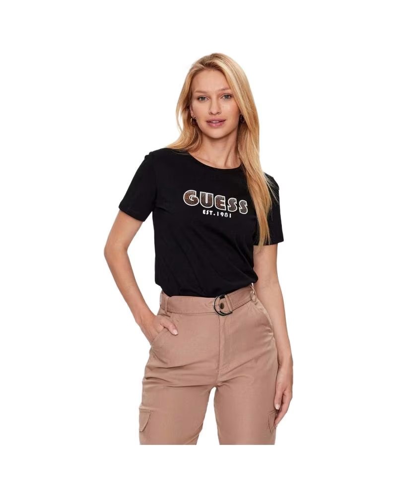 GUESS CAMISETA SHADED LOGO NEGRO