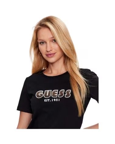 GUESS CAMISETA SHADED LOGO NEGRO