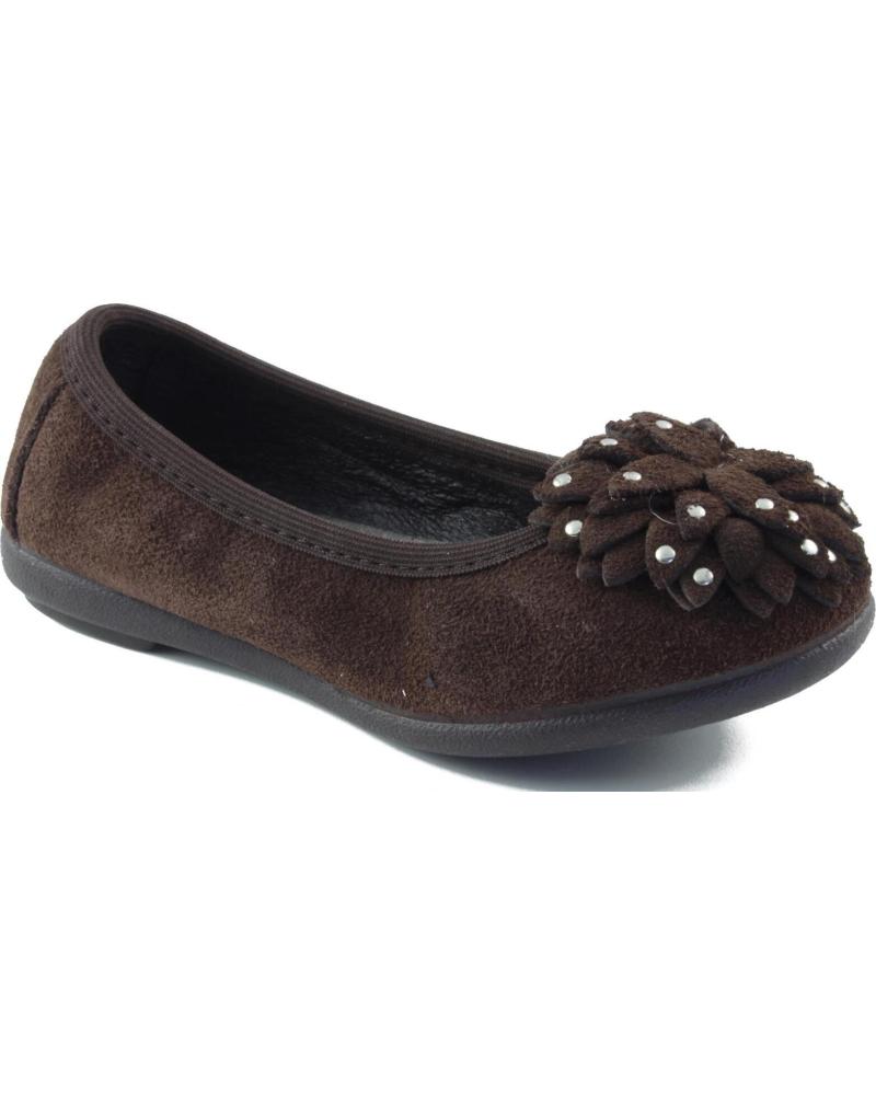 Ballerines pour Fille VUL-LADI VULLADI BAILARINA CHICA COMODA CON GOMA MARRON