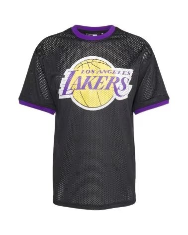 NEW ERA T-SHIRT NBA LAKERS TEAM LOGO MESH NOIR NEGRO