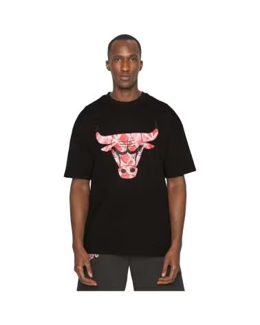 CAMISETA NEW ERA NBA CHICAGO BULLS LOGO TEE PRETA NEGRO