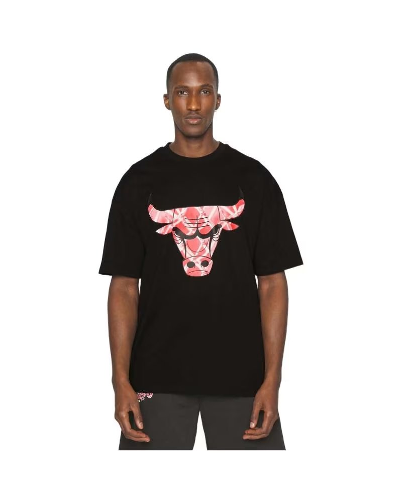 CAMISETA NEW ERA NBA CHICAGO BULLS LOGO TEE PRETA NEGRO