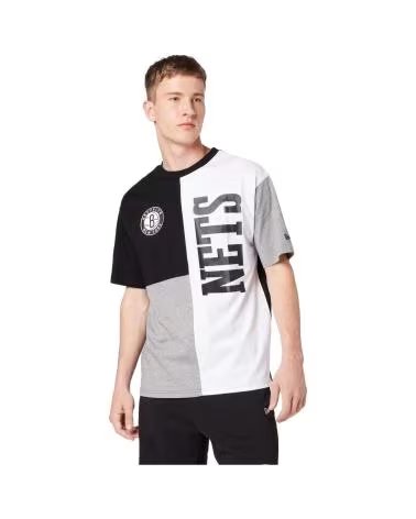 NEW ERA CAMISETA NBA CUT AND SEW TEE EN COLOR PARA HOMBRE NEGRO