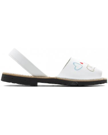 Sandalias de Niña ARANTXA MENORQUINA PERRO BLANCO