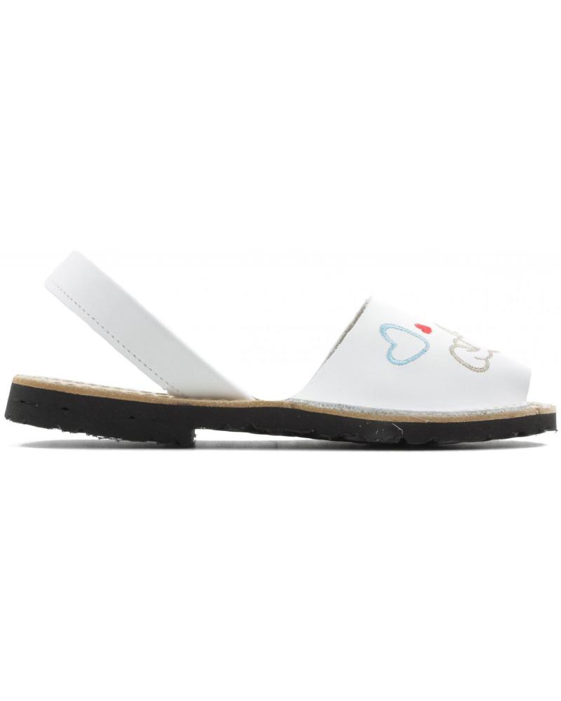 Sandalias de Niña ARANTXA MENORQUINA PERRO BLANCO