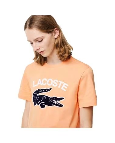 CAMISETA LACOSTE TH9681-00 ALGODÓN NARANJA