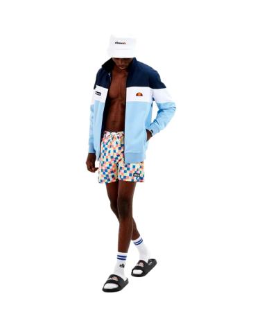 ELLESSE MEN'S MULTICOLOR PRINTED SWIM SHORTS ROSA