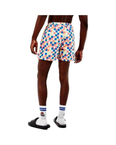 ELLESSE MEN'S MULTICOLOR PRINTED SWIM SHORTS ROSA