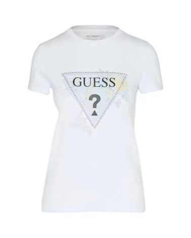 T-SHIRT GUESS ALVA TEE BRANCA PARA MULHER BLANCO