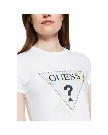 T-SHIRT GUESS ALVA TEE BRANCA PARA MULHER BLANCO