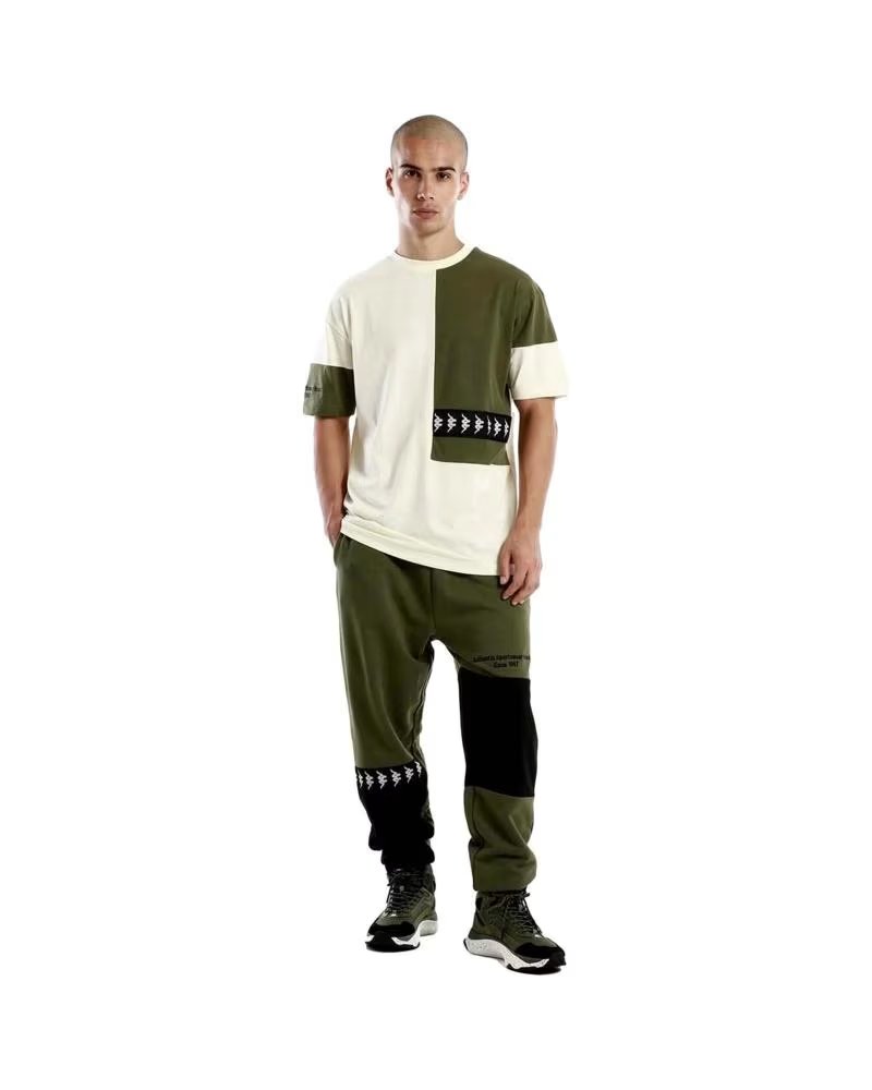 KAPPA PANTALON LARGO BANDA VISION EN COLOR PARA HOMBRE VERDE