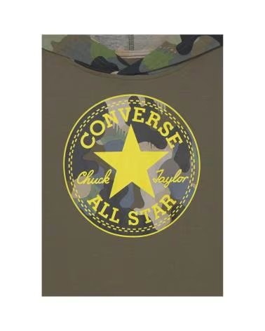 SWEAT À CAPUCHE CONVERSE UTILITY VERT CAMOUFLAGE POUR ENFANTS VERDE