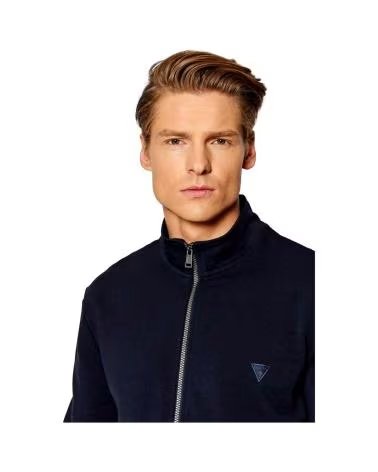 GUESS SUDADERA AL TRUCK FLEECE EN COLOR PARA HOMBRE AZUL