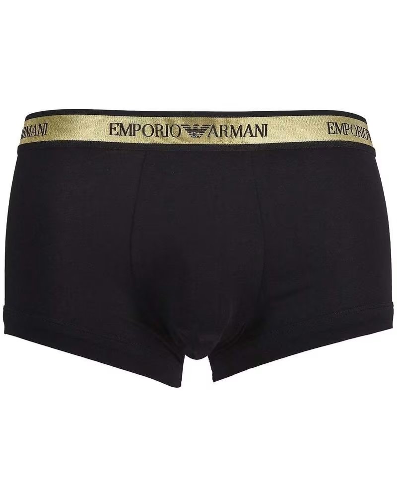 EMPORIO ARMANI PANTALON CORTO 2PACK TRUNK EN COLOR PARA HOMBRE NEGRO